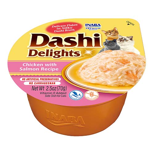 Inaba Dashi Delights Chicken with Salmon - апетитен топинг с пилешко месо и сьомга 70 гр