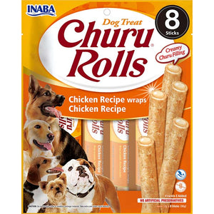 Inaba Churu Rolls Chicken - лакомство за кучета с пилешко 8 х 12 гр