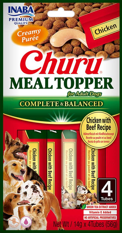 Inaba Meal Topper Chicken and Beef – топинг с пилешко и говеждо месо 4 x 14 гр