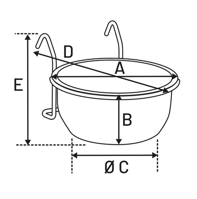 Flamingo bowl Avaro Round Silver - купа за гризачи и птици