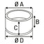 Flamingo Feeding and drinking bowl Bianco Round - керамична купичка за храна и вода 990 мл, бяла