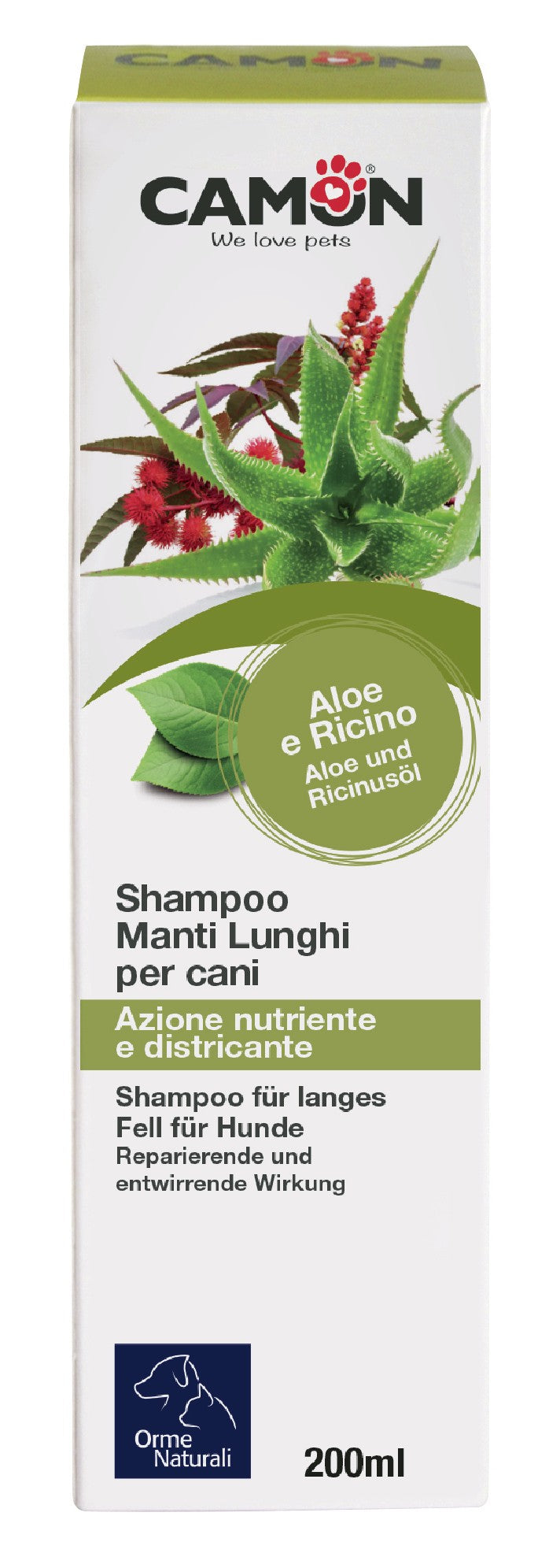 Camon Ormenaturali Long Coat Shampoo - шампоан за дългокосмести кучета 200 мл