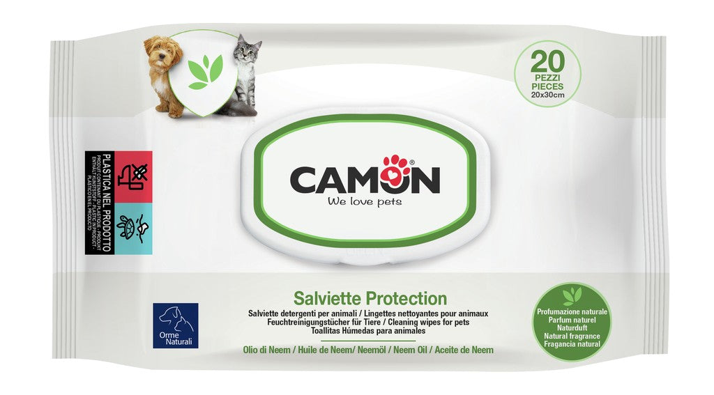 Camon Ormenaturali Neem oil cleaning wipes - мокри кърпички с нимово масло 20 броя