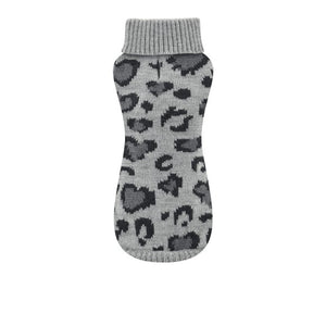 Nayeco Grey Leopard Knitted Sweater - пуловер за кучета 30 см