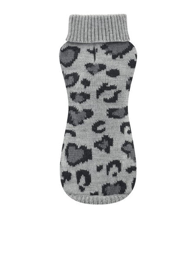 Nayeco Grey Leopard Knitted Sweater - пуловер за кучета 30 см