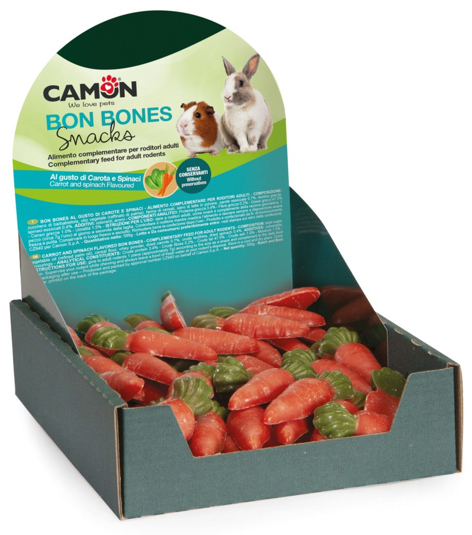 Camon Carrot Bons Snack - деликатесно лакомство с моркови, за мини зайчета 84 броя