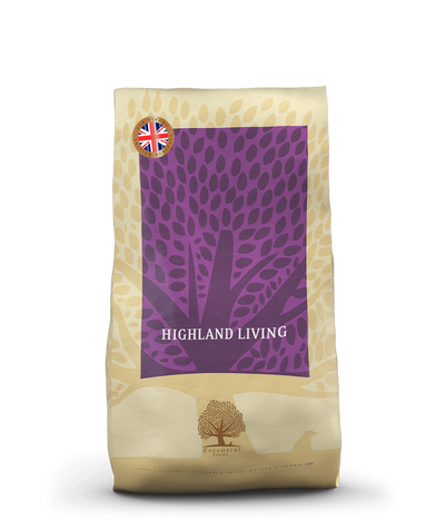 Essential Highland Living - суха храна за кучета от средни и големи породи с пуешко, говеждо и диви птици 10 кг