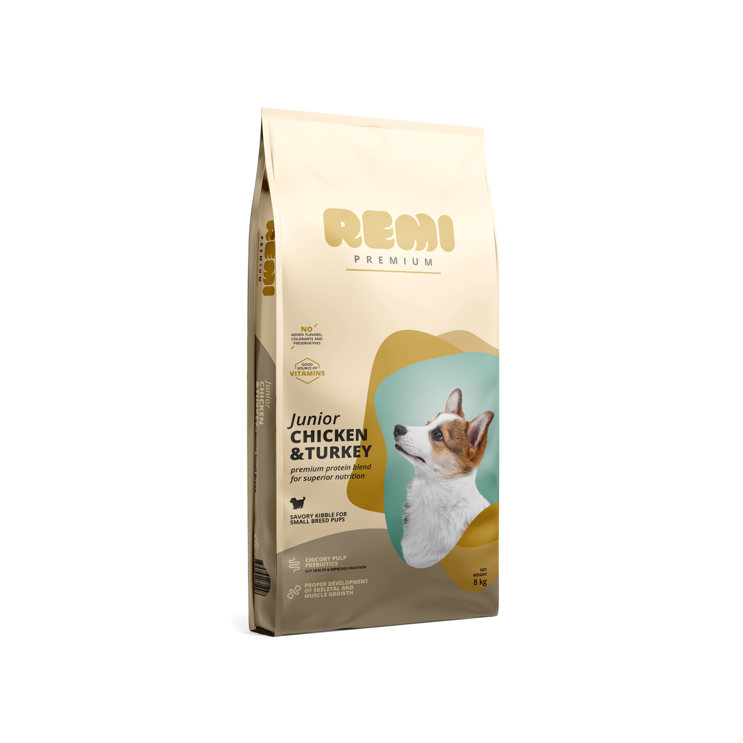 Remi Premium Junior Small Breed Chicken and Turkey - суха храна за кученца от малки породи с пилешко и пуешко месо
