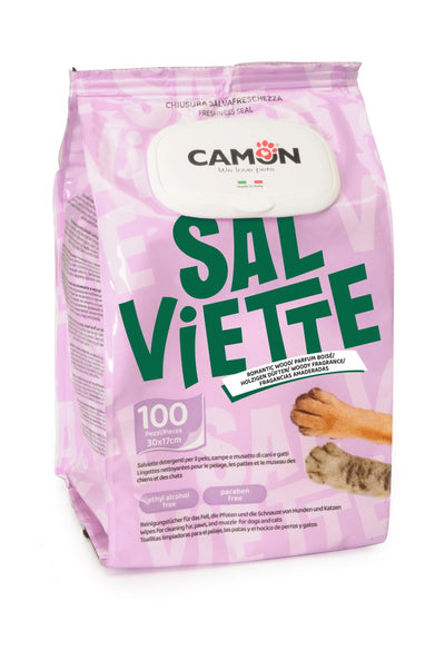 Camon Salviette - мокри кърпички за почистване с аромат на кехлибар 100 броя