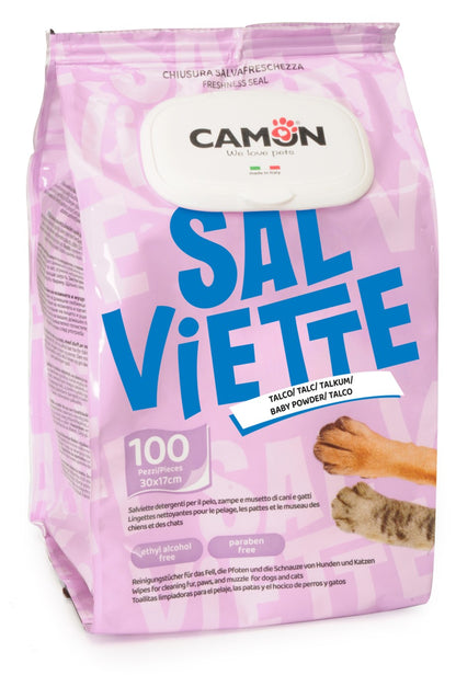 Camon Salviette - мокри кърпички за почистване с аромат на кехлибар 100 броя