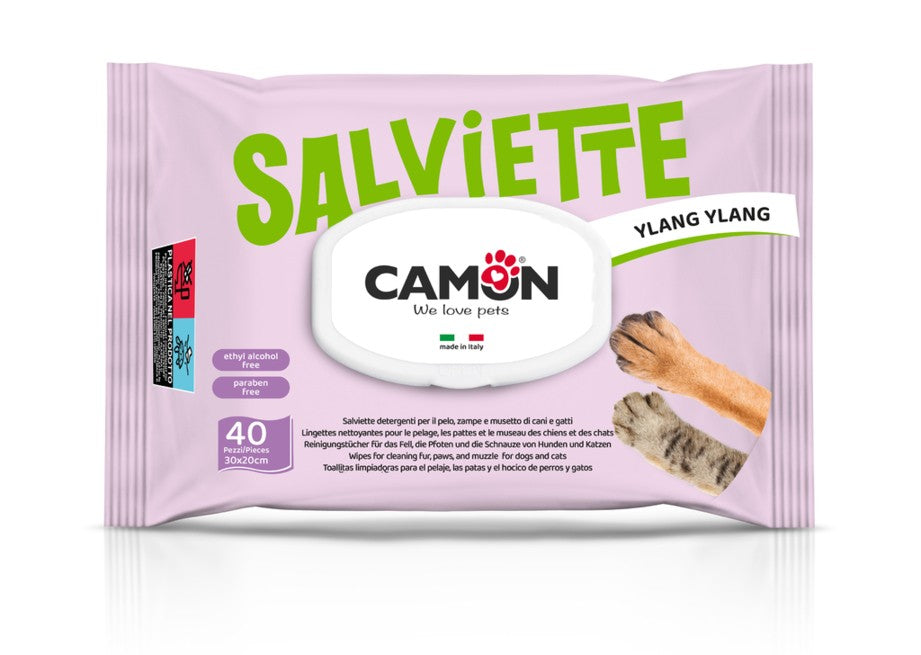 Camon Cleaning Wipes Excel - мокри кърпички с алое вера 40 броя