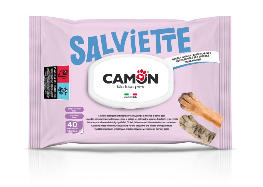 Camon Cleaning Wipes Excel - мокри кърпички с алое вера 40 броя