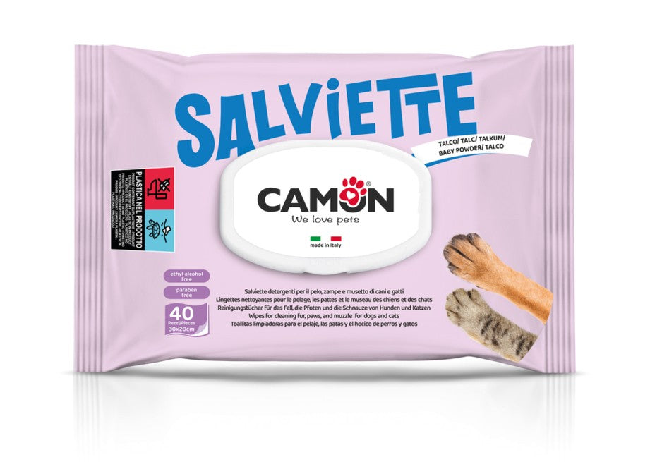 Camon Cleaning Wipes Excel - мокри кърпички с алое вера 40 броя