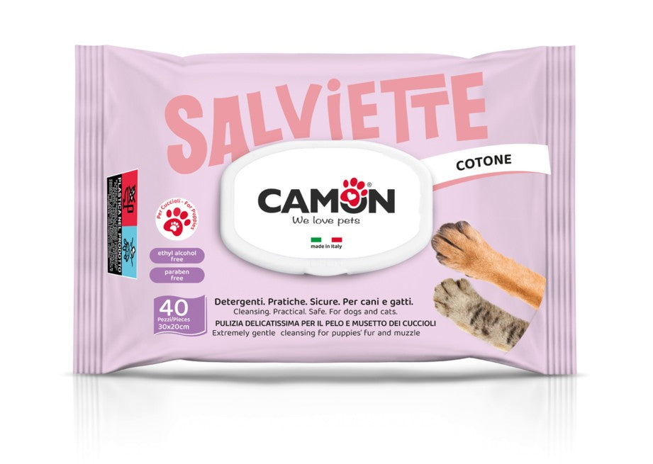 Camon Cleaning Wipes Excel - мокри кърпички с алое вера 40 броя