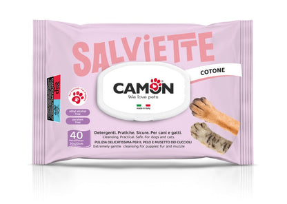 Camon Cleaning Wipes Excel - мокри кърпички с алое вера 40 броя