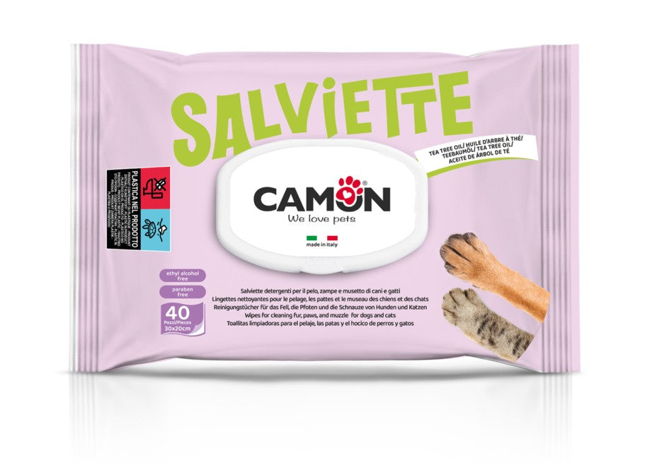 Camon Cleaning Wipes Excel - мокри кърпички с алое вера 40 броя