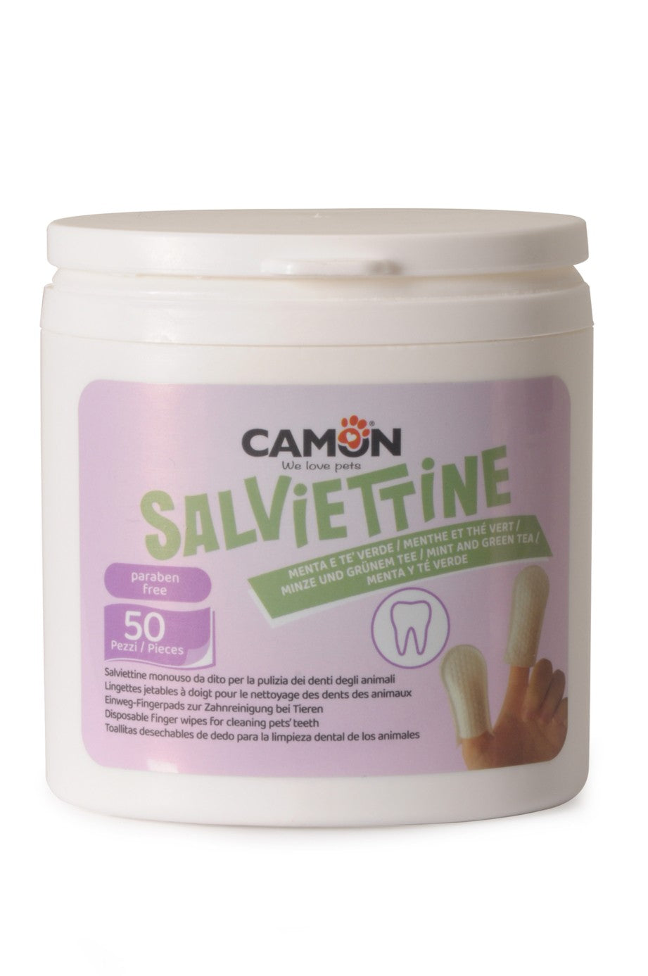 Camon Disposable Pet Dental Finger Pads - наппръстници за почистване на зъби 50 гр