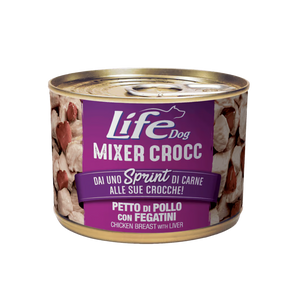 Life Natural Mixer Crocc Chicken breasts with Liver - допълваща храна за кучета с пилешко месо и дробчета 150 гр