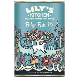 Lilys Kitchen Dog Fishy Fish Pie - консерва за кучета с пуйка и сьомга 400 гр.