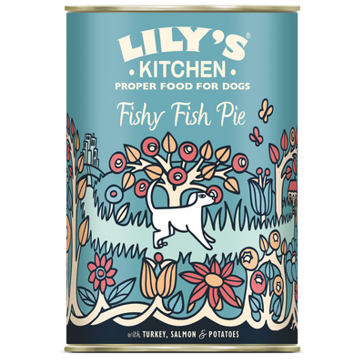 Lilys Kitchen Dog Fishy Fish Pie - консерва за кучета с пуйка и сьомга 400 гр