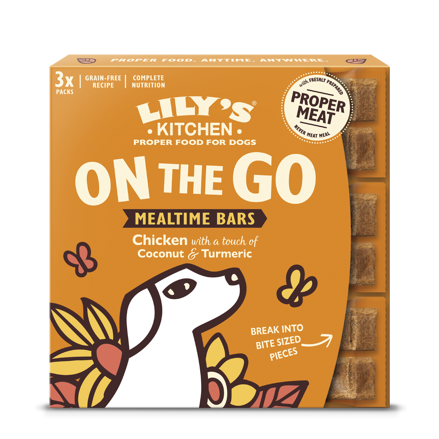 Lilys Kitchen Dog on the Go Protein Bar - протеинови барчета за куче 3 х 40 гр