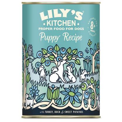 Lilys Kitchen Dog Puppy Recipe Turkey and Duck - консерва за кучета до 14 месеца 400 гр