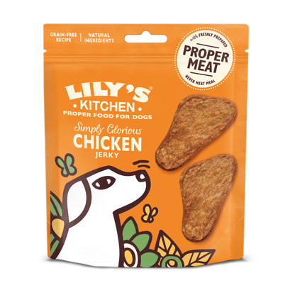 Lilys Kitchen Dog Simply Glorious Chicken Jerky - dried chicken treats 70 g