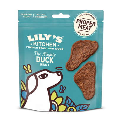 Lilys Kitchen Dog The Mighty Duck Mini Jerky - сушено лакомство с патешко месо 70 гр