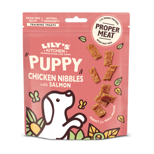 Lilys Kitchen Dog Puppy Chicken and Salmon Nibbles - лакомство на хапки с пилешко 70 гр.