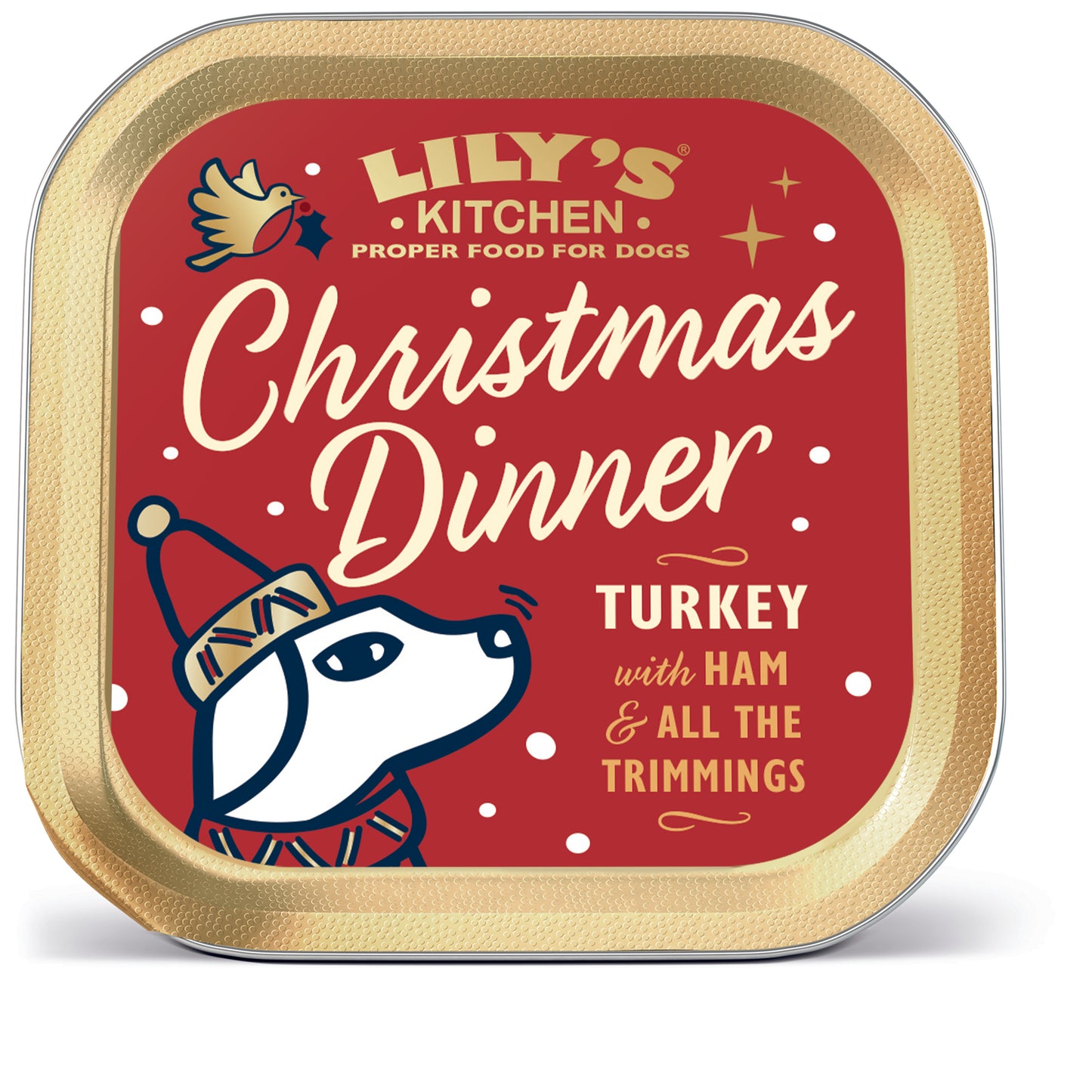 Lilys Kitchen Dog Christmas Dinner with Turkey and Ham - пастет за кучета с пуешко и шунка 150 гр