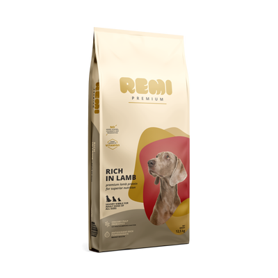 Remi Premium Dog All Size Lamb - суха храна за кучета от всички породи с агнешко месо