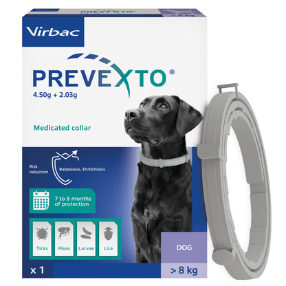 Virbac Prevexto - противопаразитен нашийник за кучета