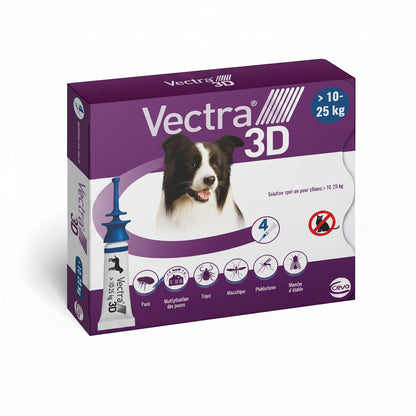 Vectra 3D / Вектра 3Д – противопаразитни пипети за куче, 3 бр