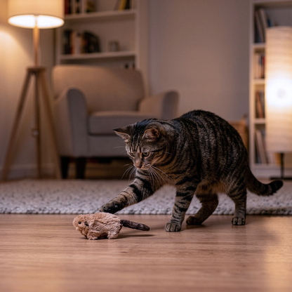 KONG Cat Refillables Beaver - плюшена играчка с котешка трева за котки 16.5 см