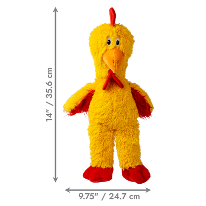 KONG Knots Chicken M/L - плюшена играчка с въжен скелет за кучета 24.7 см