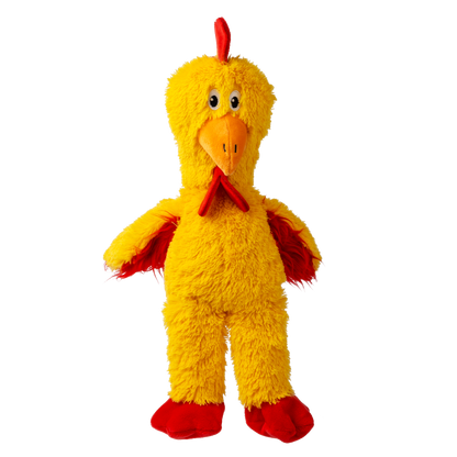 KONG Knots Chicken M/L - плюшена играчка с въжен скелет за кучета 24.7 см