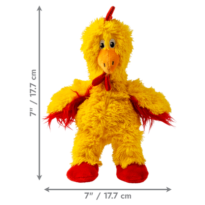 KONG Knots Chicken S - плюшена играчка с въжен скелет за кучета 17.7 см