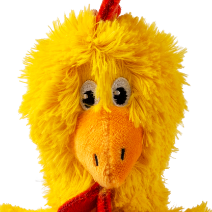 KONG Knots Chicken S - плюшена играчка с въжен скелет за кучета 17.7 см