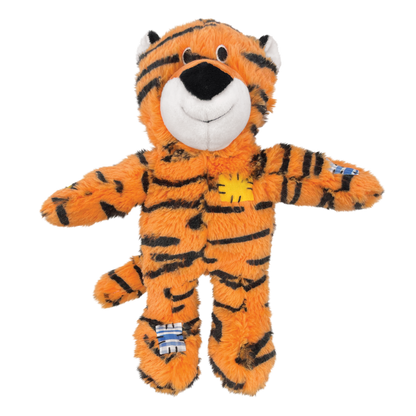 KONG Wild Knots Tiger M/L - плюшена играчка с въжен скелет за кучета 25.4 см