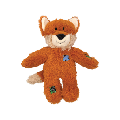 KONG Wild Knots Fox S/M - плюшена играчка с въжен скелет за кучета 19 см