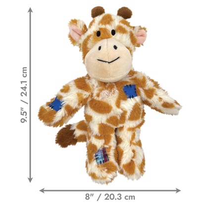 KONG Wild Knots Giraffe - плюшена играчка с въжен скелет за кучета