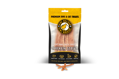 Kiwi Air-Dried Soft Chicken Strips - меки сушени ленти пилешко за кучета и котки 100 г