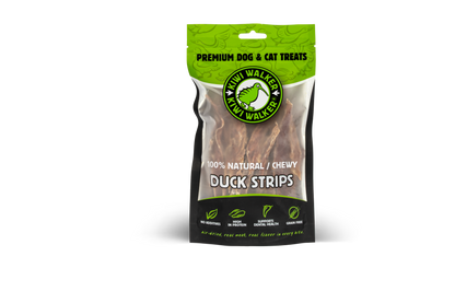 Kiwi Air-Dried Duck Strips - сушени ленти патешко за кучета и котки 100 г