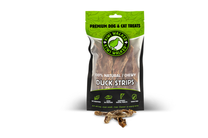 Kiwi Air-Dried Duck Strips - сушени ленти патешко за кучета и котки 100 г