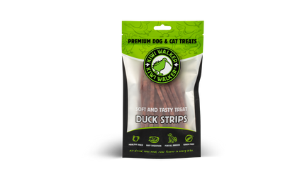 Kiwi Air-Dried Soft Duck Strips - меки сушени ленти патешко за кучета и котки 100 г