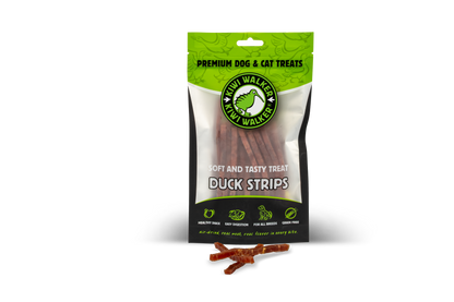 Kiwi Air-Dried Soft Duck Strips - меки сушени ленти патешко за кучета и котки 100 г