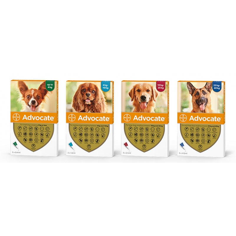 Advocate Dog - противопаразитни пипети за кучета, 3 броя