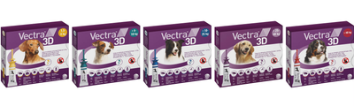 Ceva Vectra 3D - спот он форма против бълхи, кърлежи, мухи, комари, 3 броя пипети