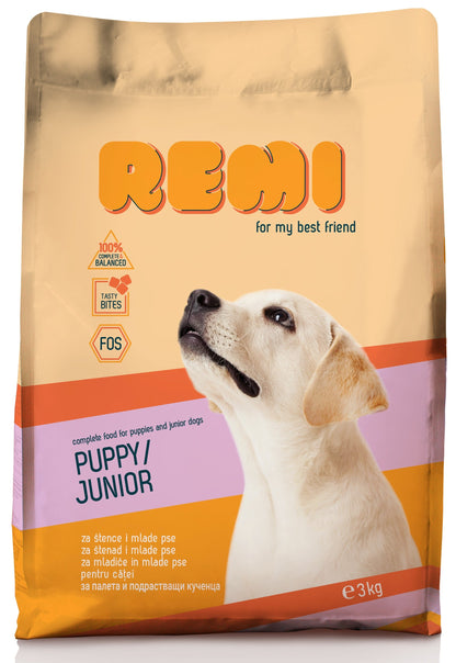 РАЗПРОДАЖБА Remi Dog Puppy and Junior - суха храна за кученца до 12 месеца