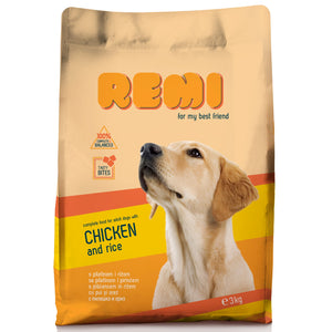 Remi Dog Chicken and Rice - суха храна за кучета с пилешко месо и ориз 3 кг